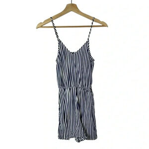 H&M Divided Blue & White Stripe Sleeveless Romper XXXS 3XS